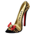 High Heel Shoe Stand (Red Leopard)